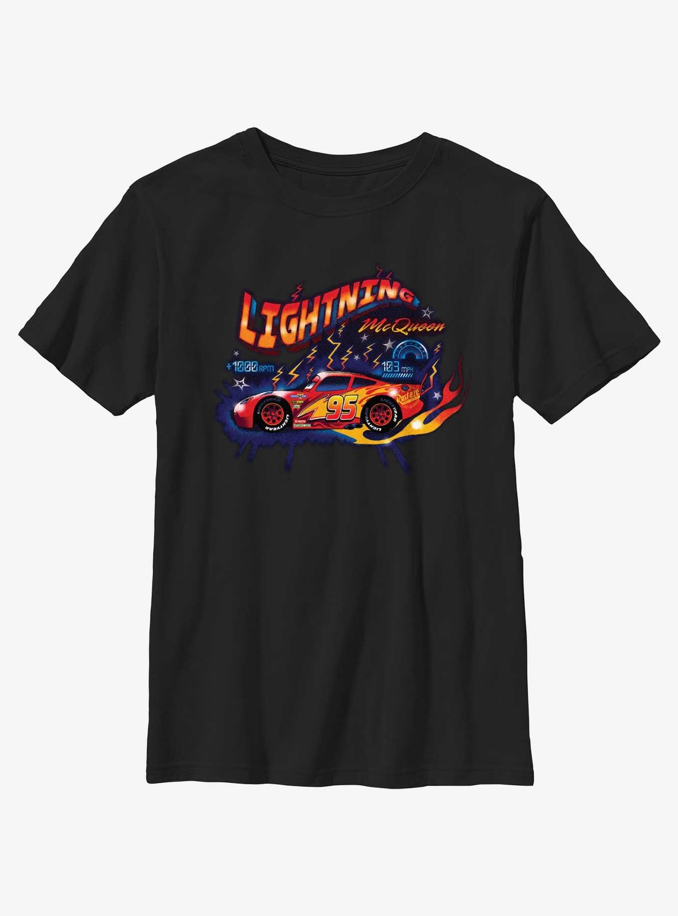 Disney Pixar Cars McQueen Rpm Youth T-Shirt, BLACK, hi-res