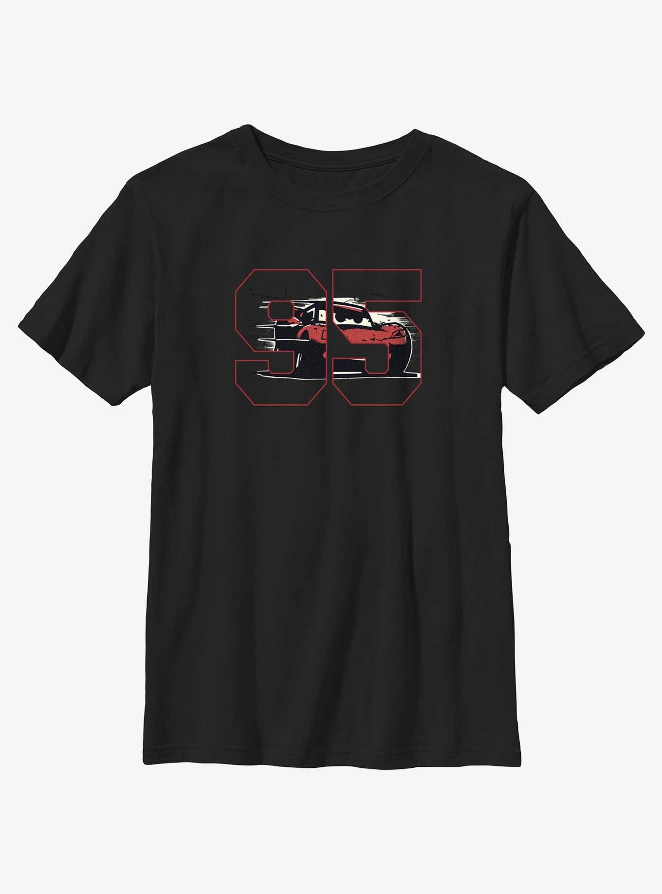 Disney Pixar Cars 95 Speed McQueen Youth T-Shirt, BLACK, hi-res