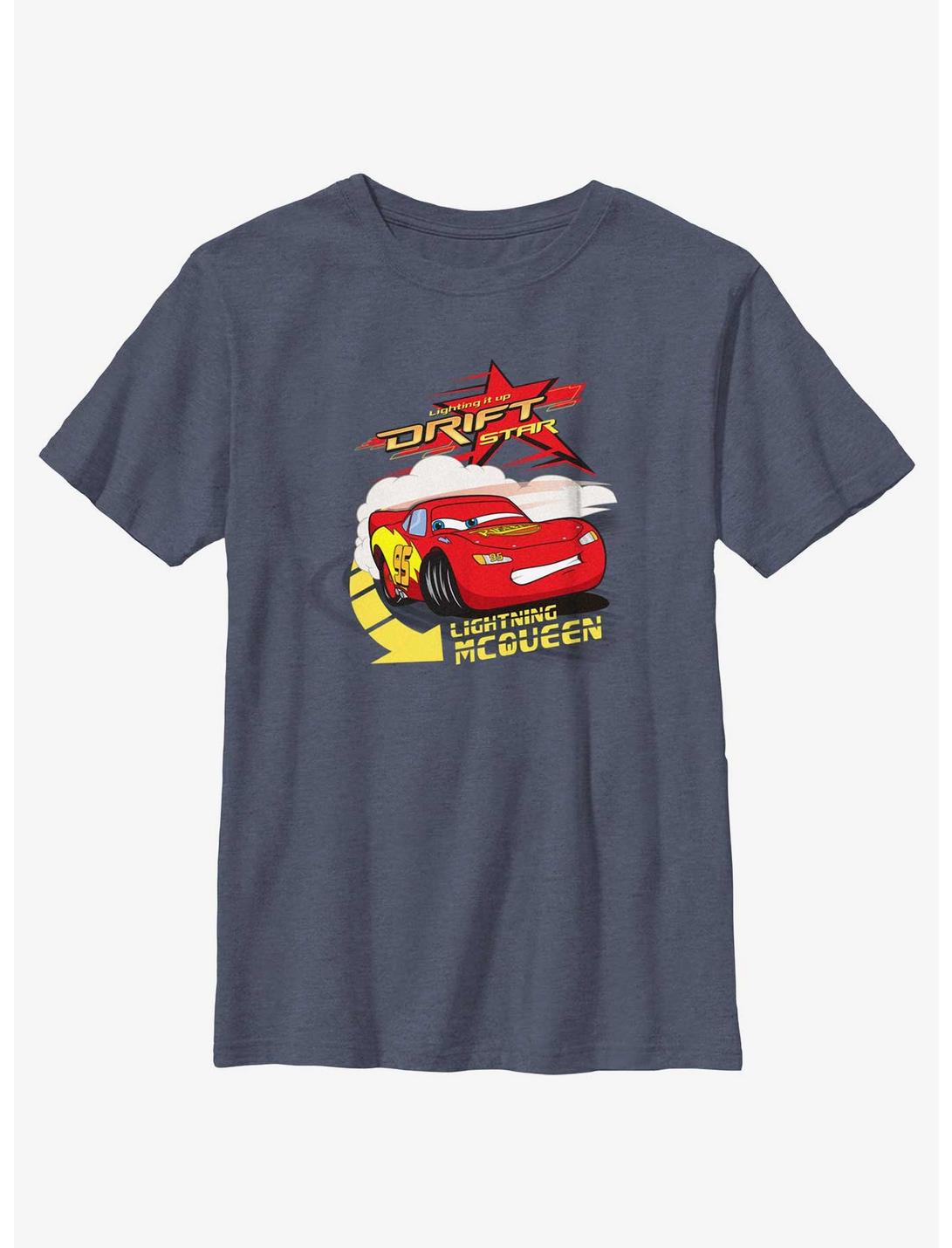 Disney Pixar Cars Lightning It Up Youth T-Shirt, NAVY HTR, hi-res