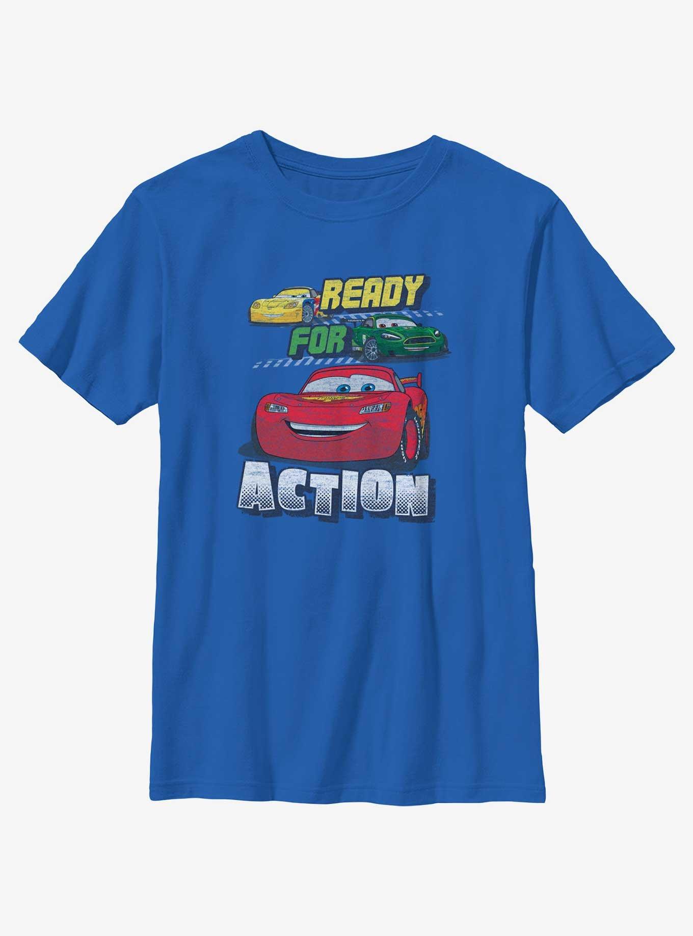 Disney Pixar Cars Action Vehicles Youth T-Shirt, ROYAL, hi-res