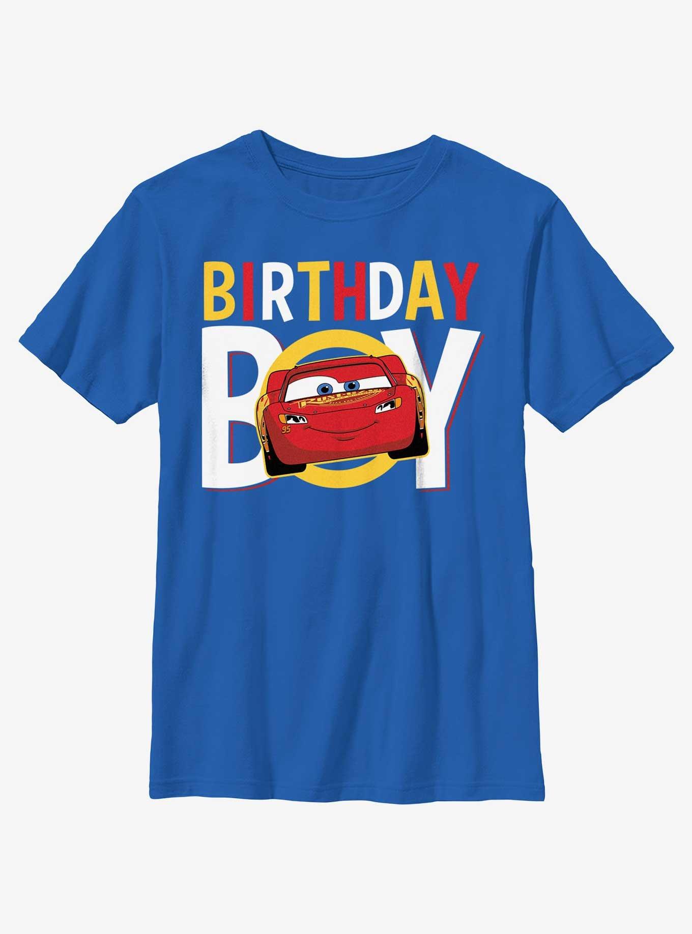 Disney Pixar Cars McQueen Birthday Boy Youth T-Shirt, ROYAL, hi-res