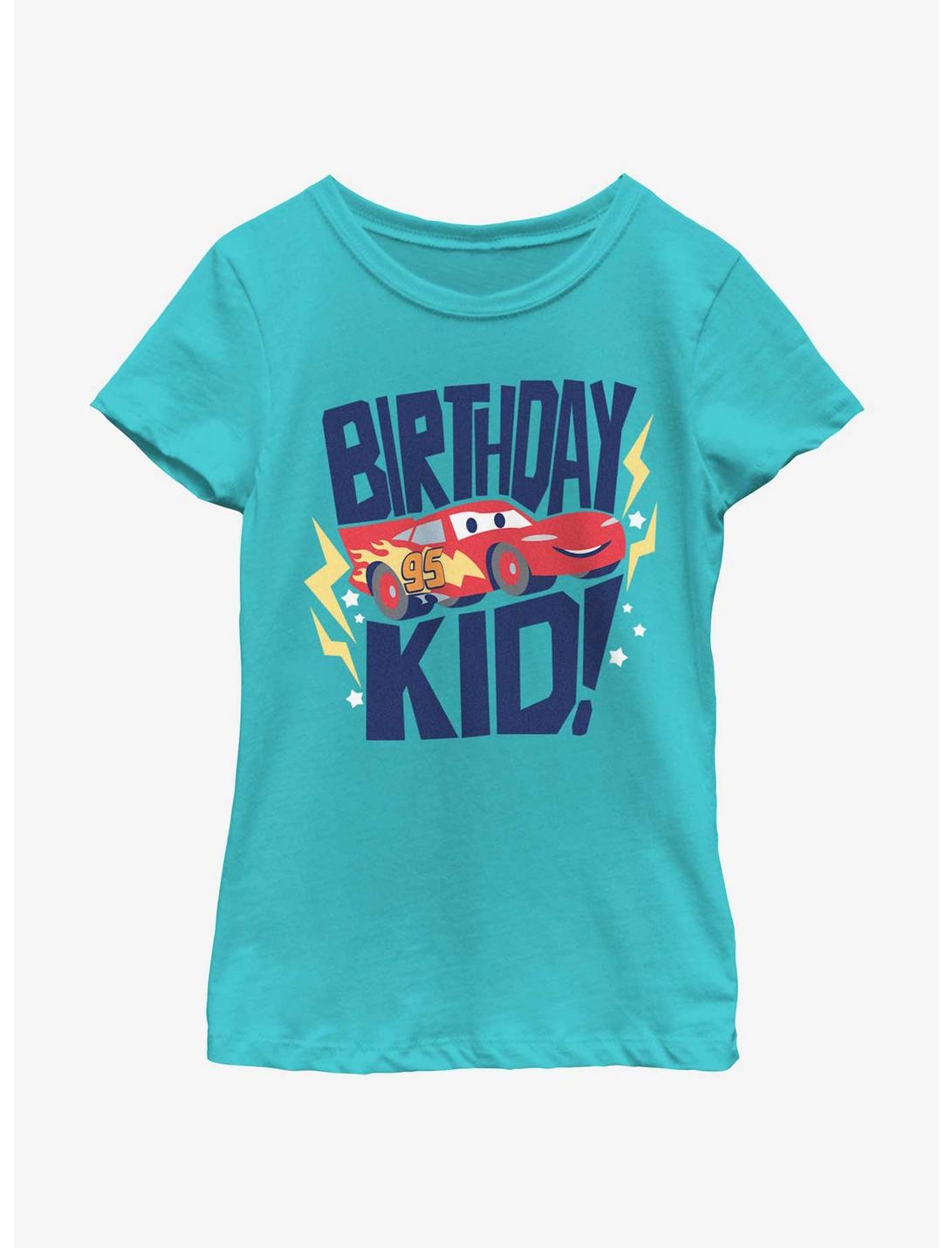 Disney Pixar Cars Lightning Birthday Kid Youth Girls T-Shirt, TAHI BLUE, hi-res
