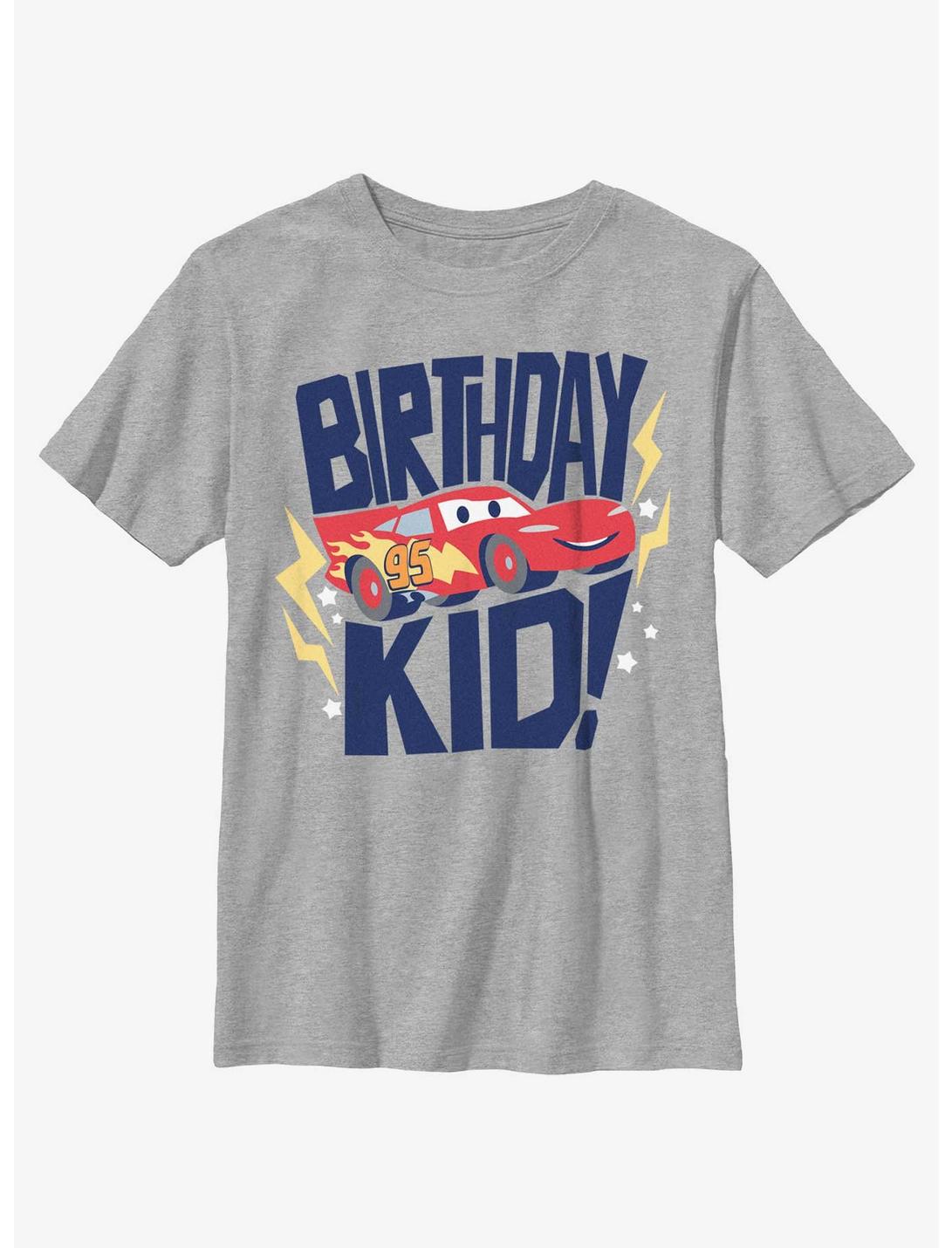 Disney Pixar Cars Lightning Birthday Kid Youth T-Shirt, ATH HTR, hi-res
