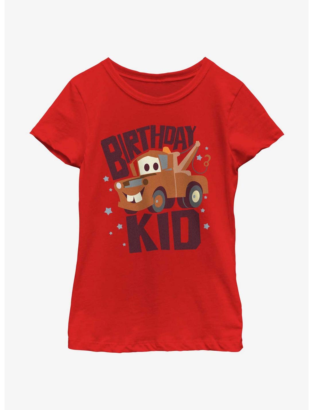 Disney Pixar Cars Mater Birthday Kid Youth Girls T-Shirt, RED, hi-res