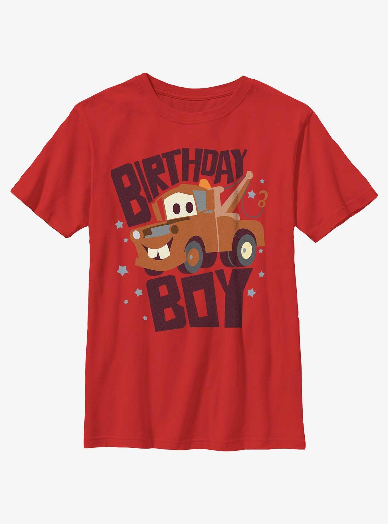 Disney Pixar Cars Mater Birthday Boy Youth T-Shirt, RED, hi-res