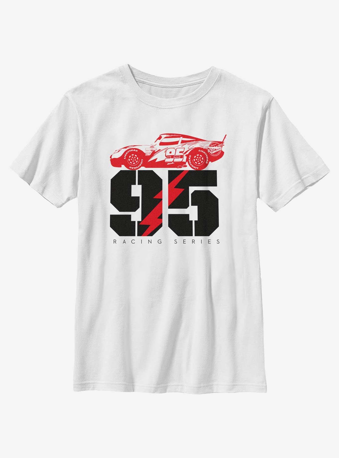 Disney Pixar Cars 95 Racing Series Youth T-Shirt, WHITE, hi-res
