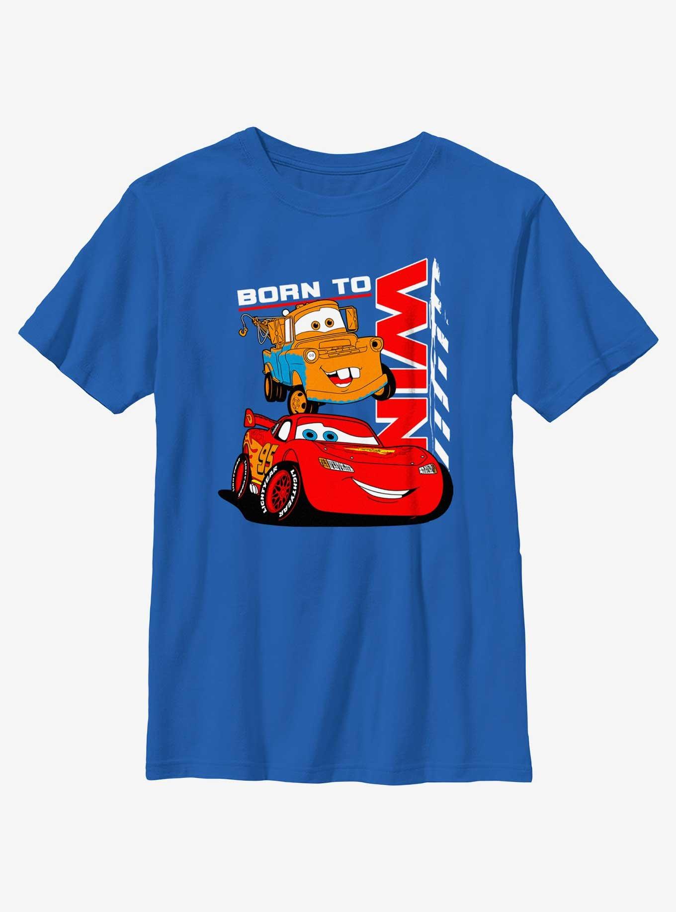 Disney Pixar Cars Born To Win Youth T-Shirt, ROYAL, hi-res