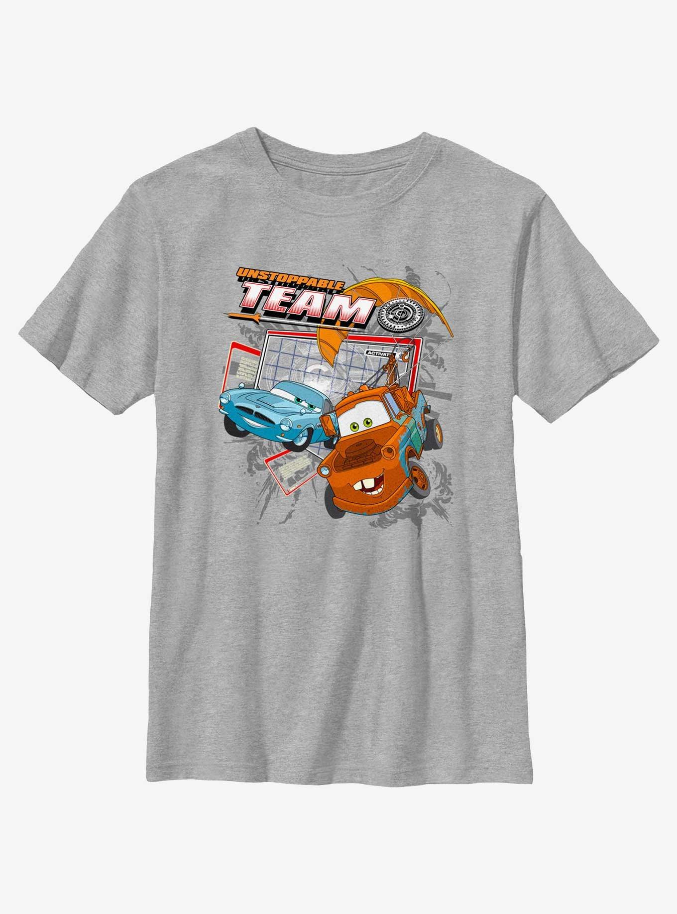 Disney Pixar Cars Unstoppable Team Youth T-Shirt, ATH HTR, hi-res