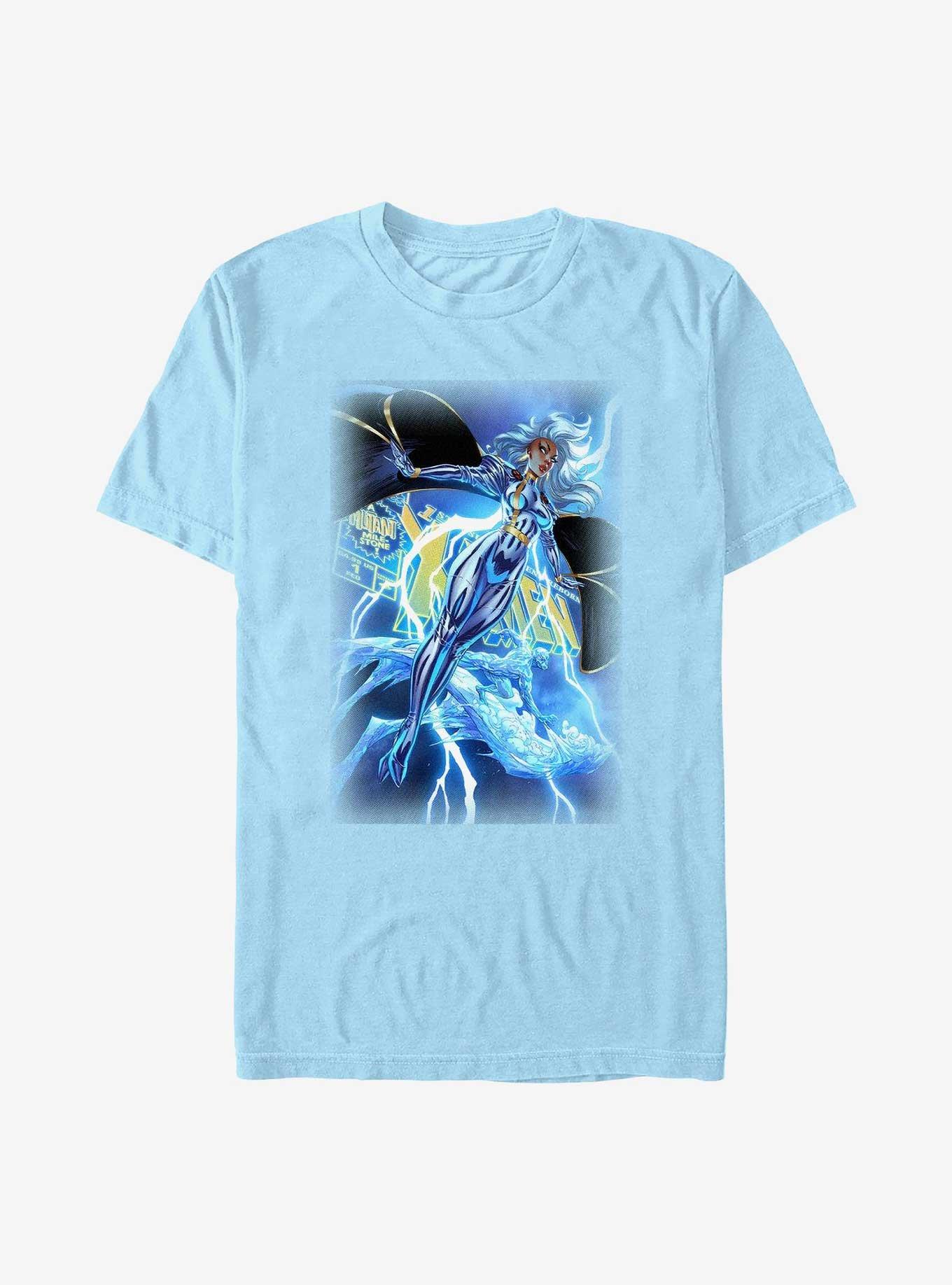 Marvel X-Men Storm Poster Portrait T-Shirt, LT BLUE, hi-res