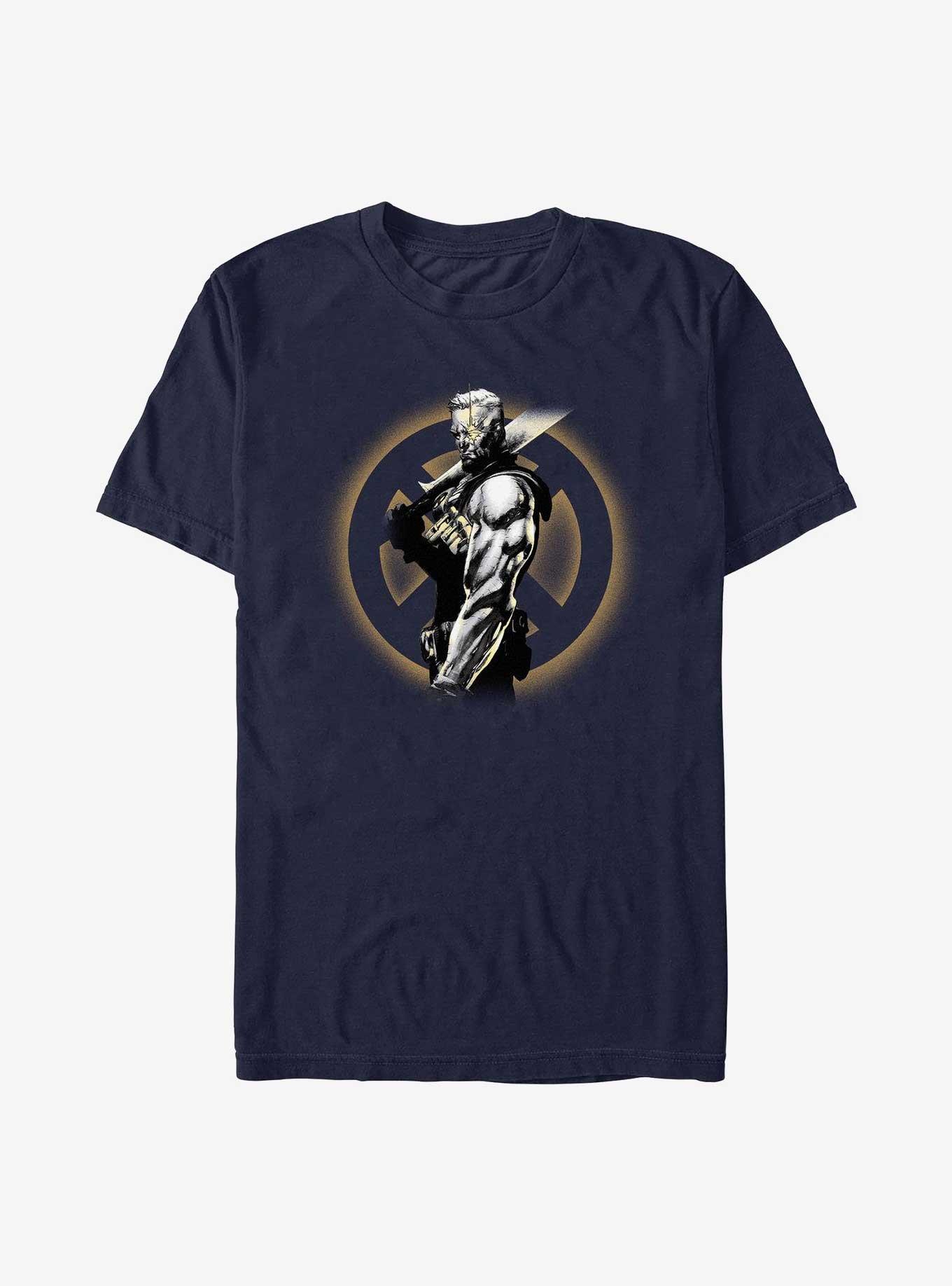 Marvel X-Men Cable Portrait Stance T-Shirt, NAVY, hi-res