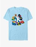 Marvel X-Men Characters Circle Pattern T-Shirt, LT BLUE, hi-res