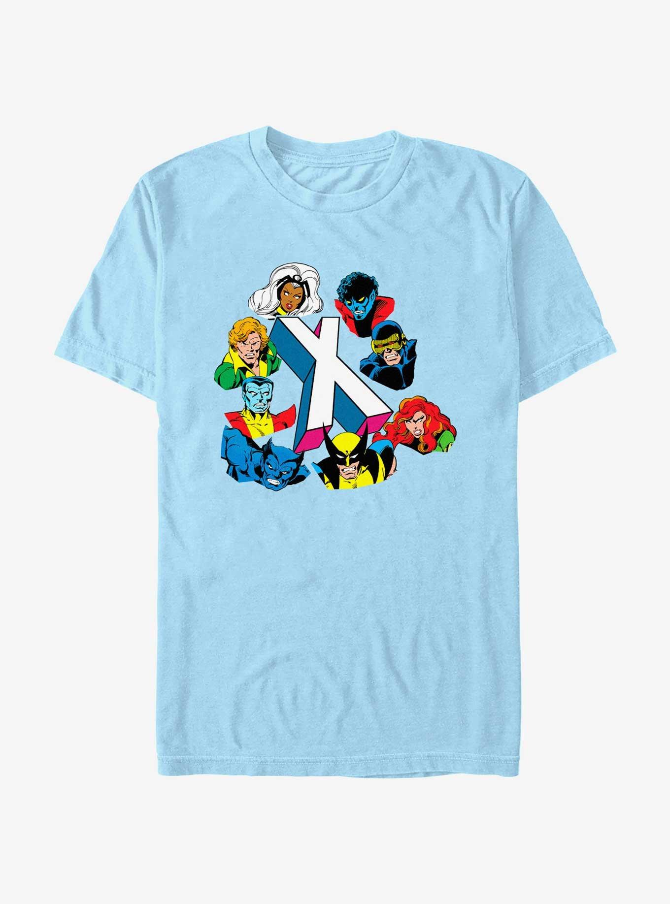 Marvel X-Men Characters Circle Pattern T-Shirt, , hi-res