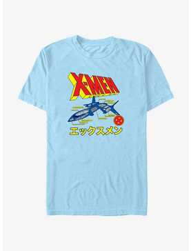 Marvel X-Men Plane Diagram Japanese Writing T-Shirt, , hi-res