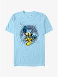 Marvel X-Men Woolverine Over Logo T-Shirt, LT BLUE, hi-res
