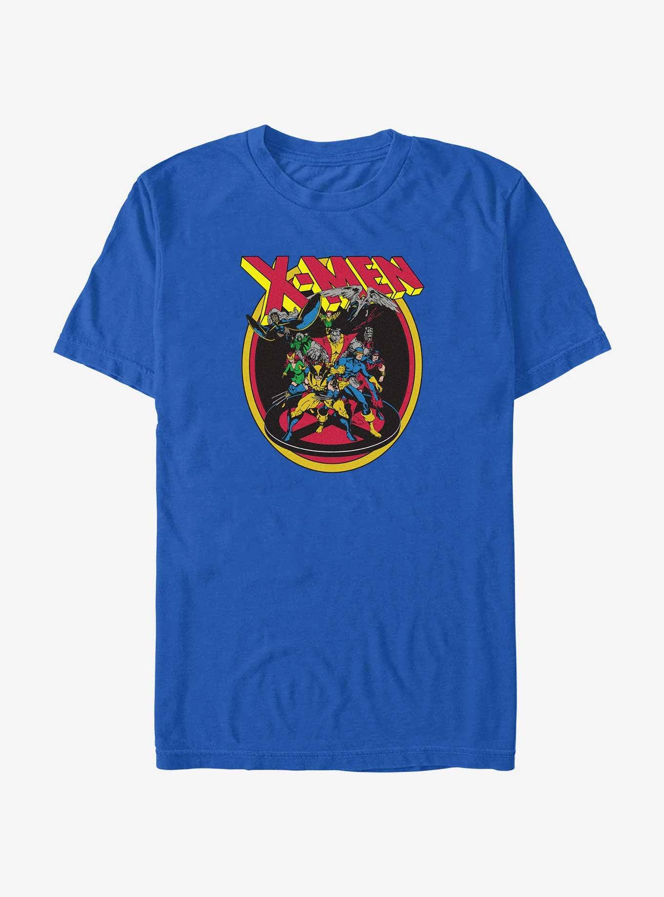 Marvel X-Men Team Circle Stance Logo T-Shirt, ROYAL, hi-res