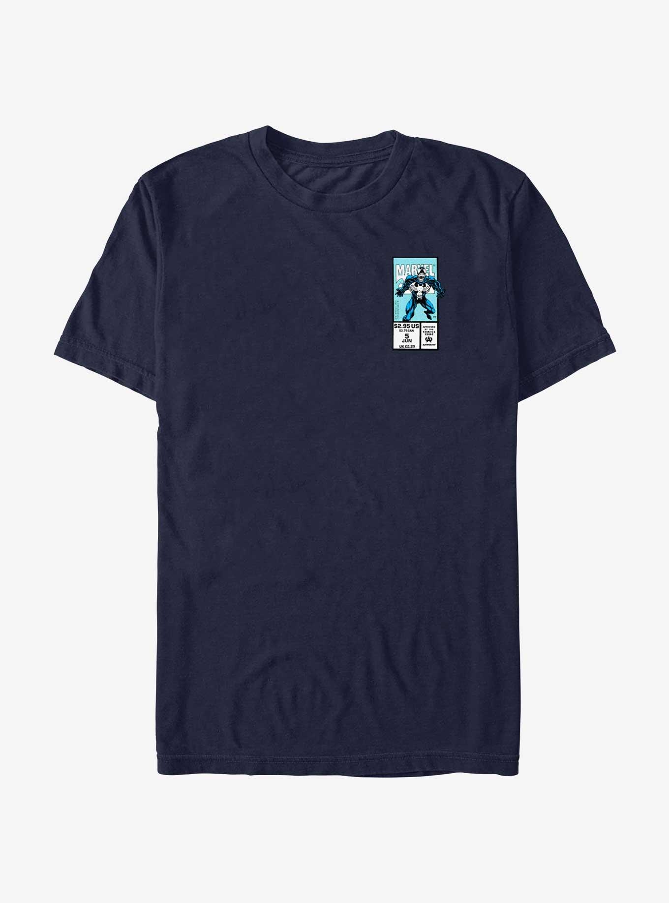 Marvel Venom Comic Chest Logo T-Shirt, NAVY, hi-res