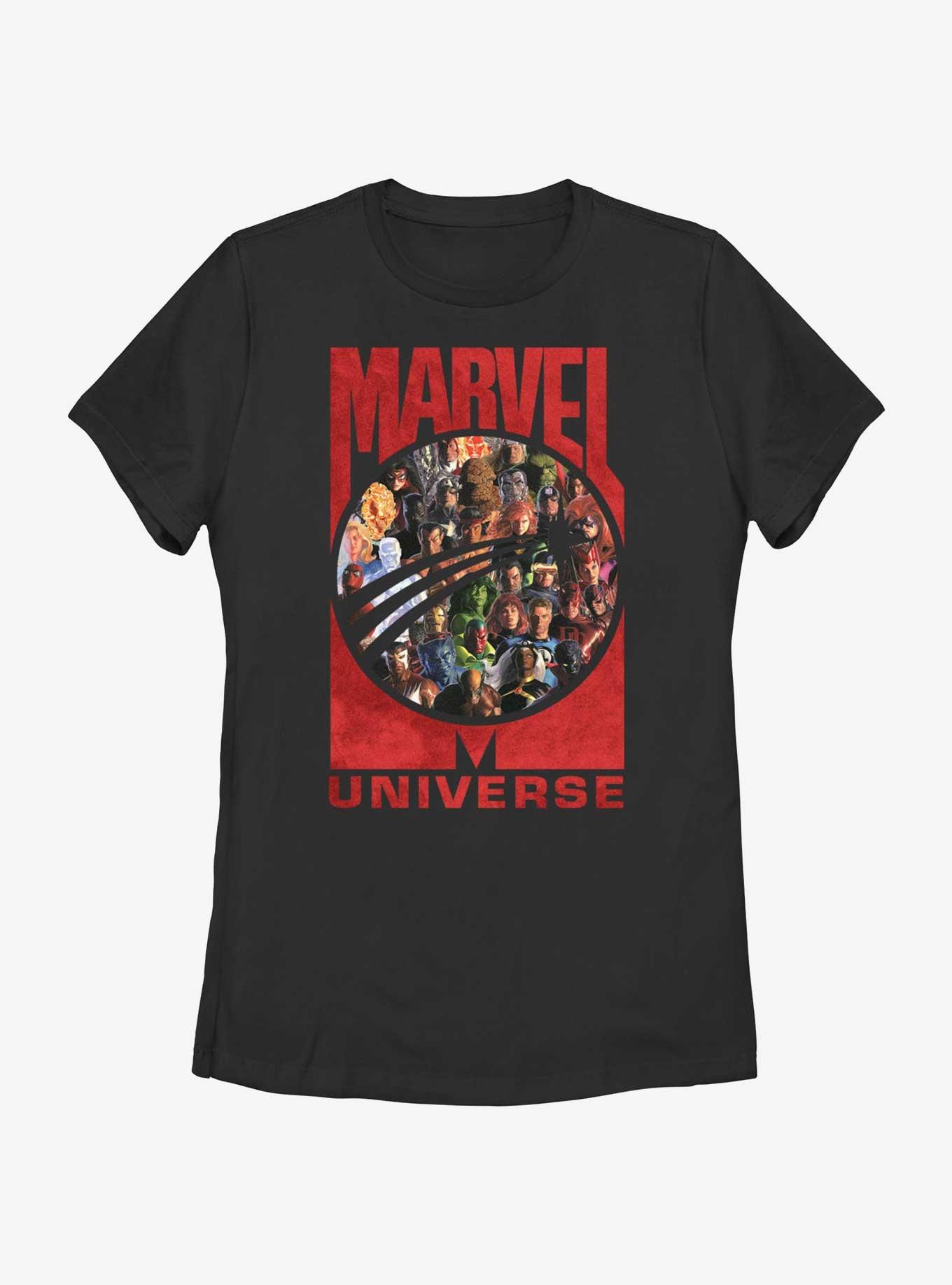 Marvel Universe Team Womens T-Shirt, BLACK, hi-res