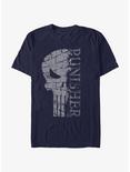 Marvel Punisher Skull Wall T-Shirt, NAVY, hi-res