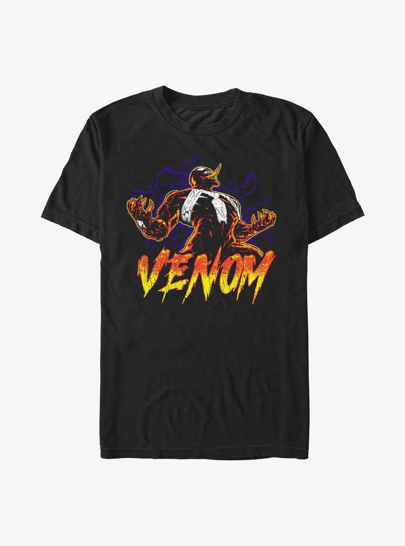 Marvel Spider-Man Burning Venom T-Shirt, BLACK, hi-res
