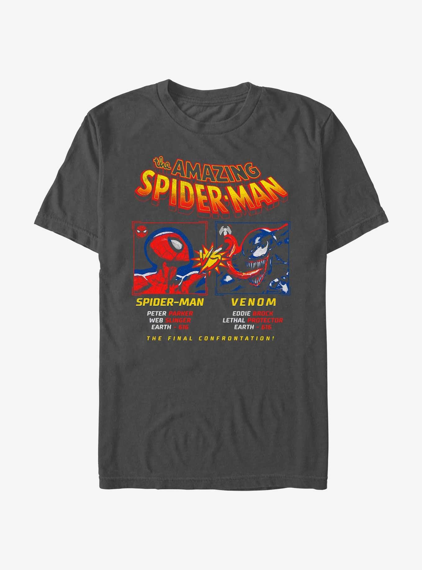 Marvel Spider-Man Vs Venom Poster T-Shirt, CHARCOAL, hi-res