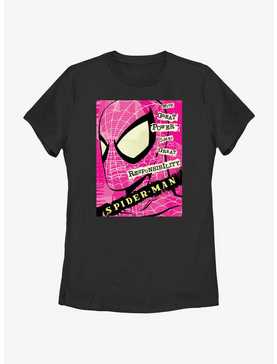 Marvel Spider-Man Power And Responsibility Quote Womens T-Shirt, , hi-res