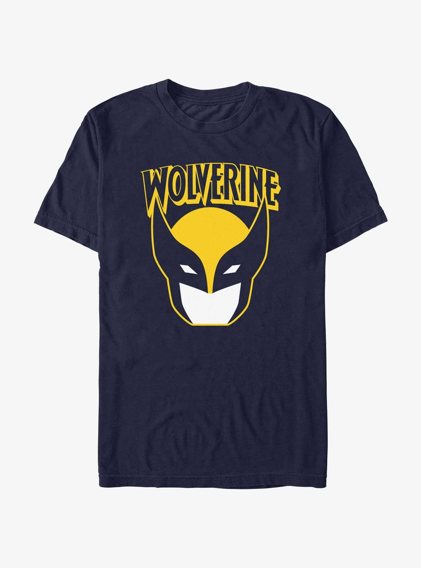 Marvel X-Men Wolverine Retro Logo T-Shirt, NAVY, hi-res