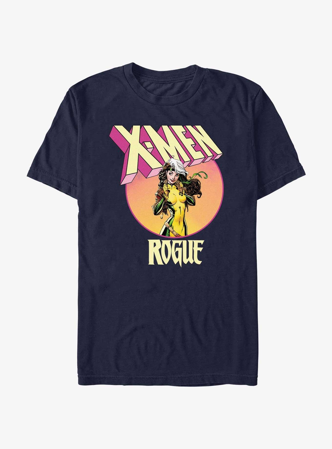 Marvel X-Men Rogue Circle Portrait T-Shirt, NAVY, hi-res