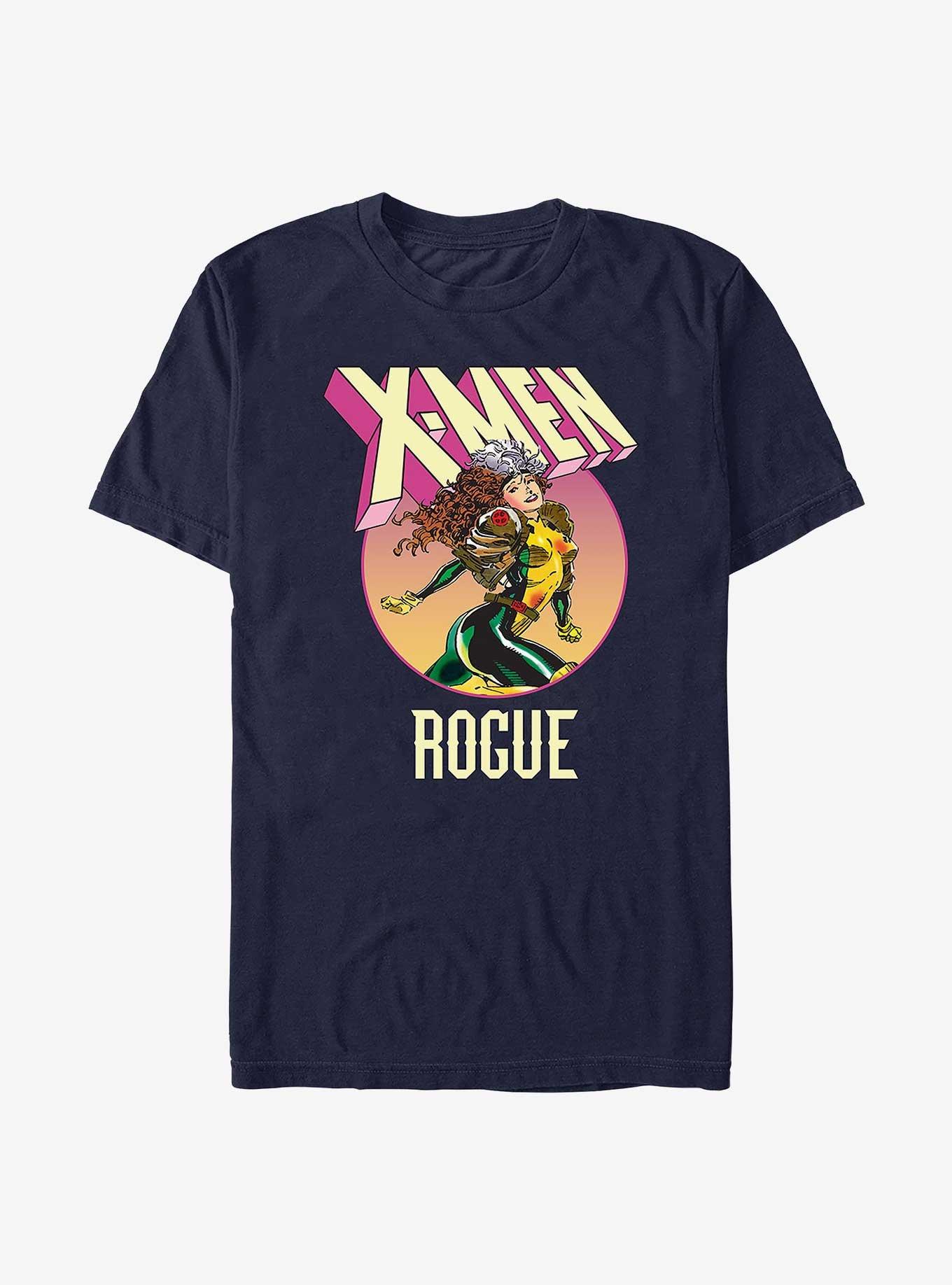 Marvel X-Men Rogue Circle Portrait T-Shirt, NAVY, hi-res