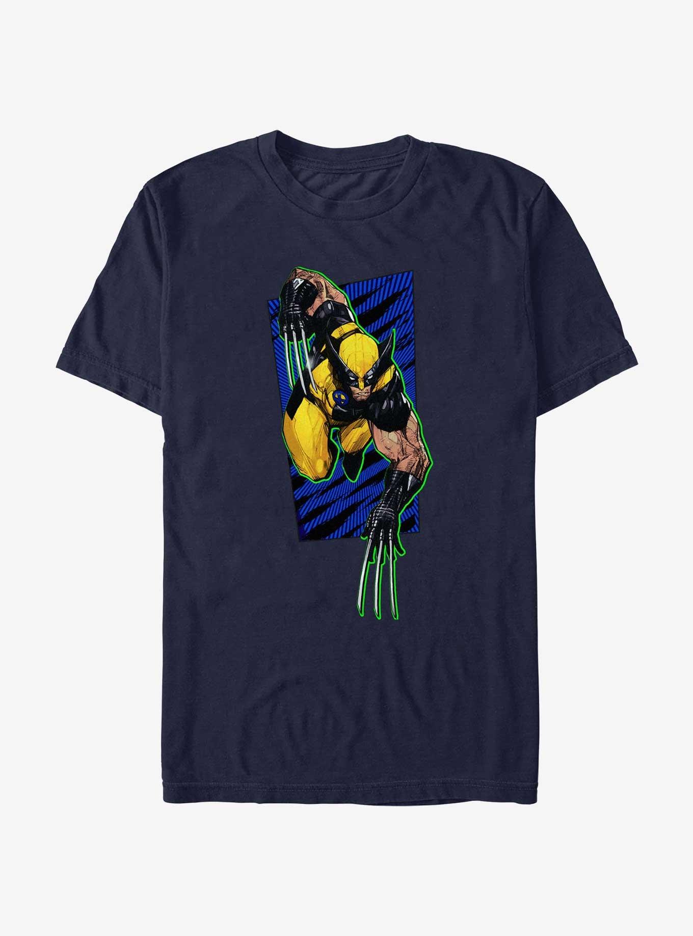 Marvel X-Men Wolverine Power Pose T-Shirt, NAVY, hi-res