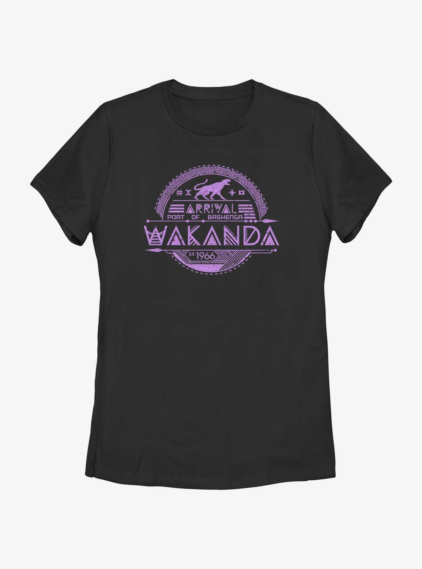 Marvel Avengers Port Of Bashenga Wakanda Womens T-Shirt, BLACK, hi-res