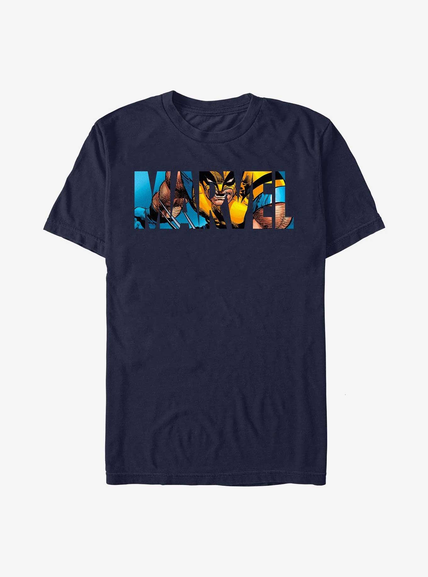 Marvel X-Men Wolverine Logo Fill T-Shirt