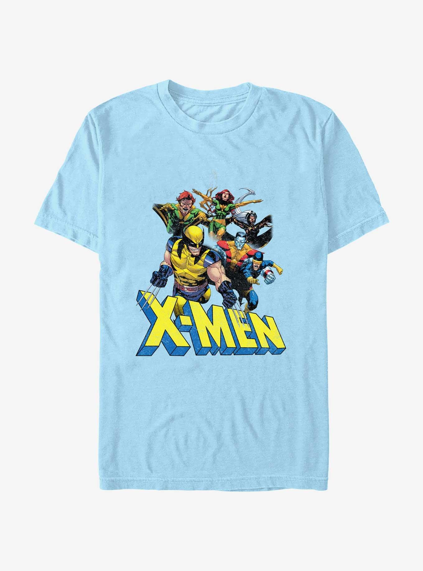 Marvel X-Men Group Portrait T-Shirt, LT BLUE, hi-res
