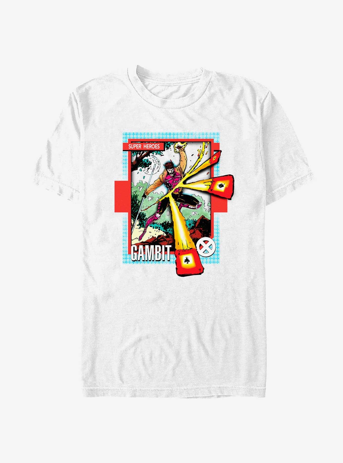 Marvel X-Men Gambit Card Nostalgia T-Shirt, WHITE, hi-res