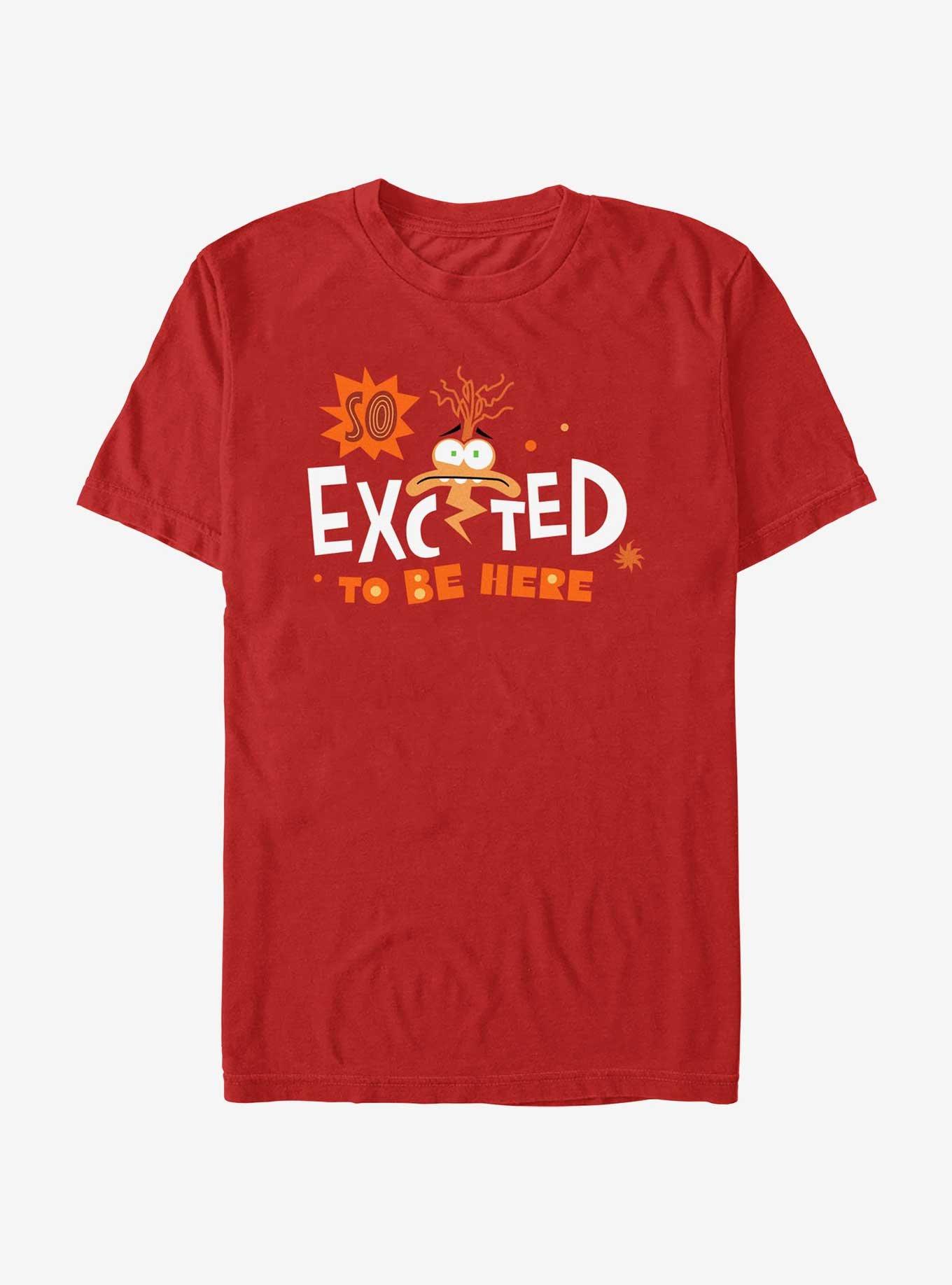Disney Pixar Inside Out 2 Anxiety So Excited To Be Here T-Shirt, RED, hi-res