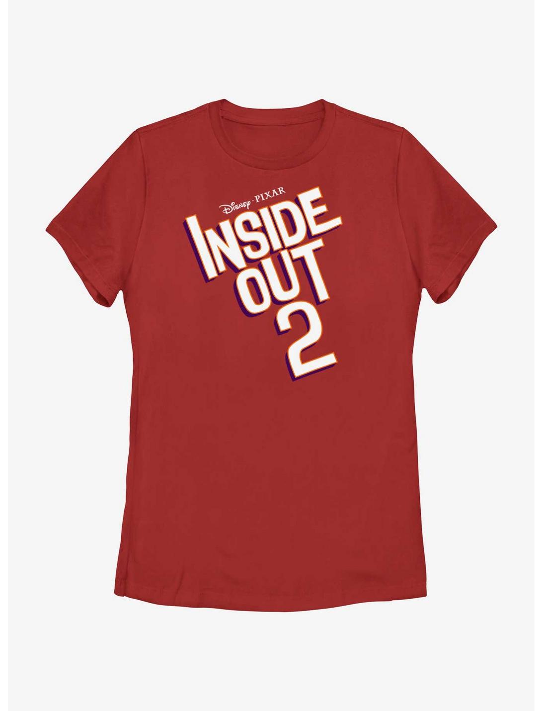 Disney Pixar Inside Out 2 Logo Womens T-Shirt, RED, hi-res