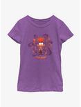 Disney Pixar Inside Out 2 Anxiety I Am Fine Youth Girls T-Shirt, PURPLE BERRY, hi-res