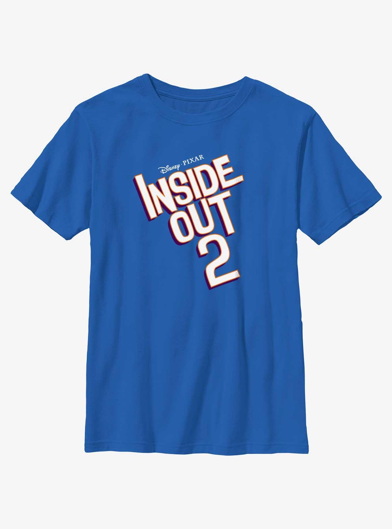 Disney Pixar Inside Out 2 Logo Youth T-Shirt, ROYAL, hi-res