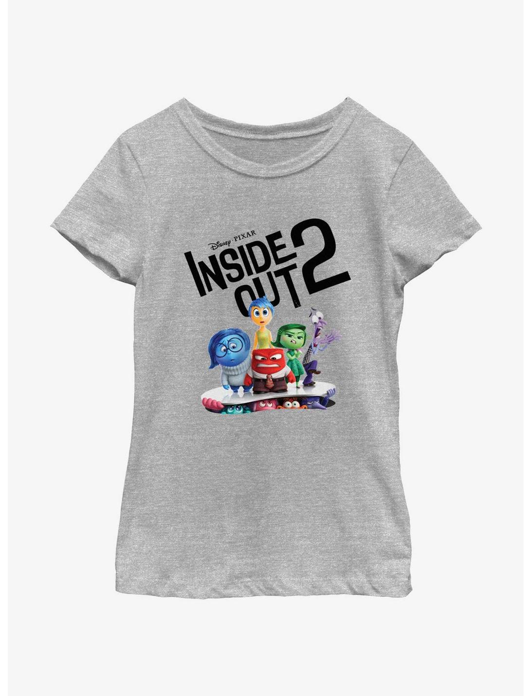 Disney Pixar Inside Out 2 All The Emotions Youth Girls T-Shirt, ATH HTR, hi-res