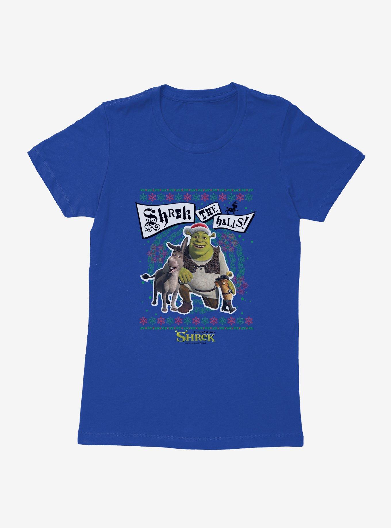 Shrek Shrek The Halls! Group Ugly Christmas Sweater Womens T-Shirt