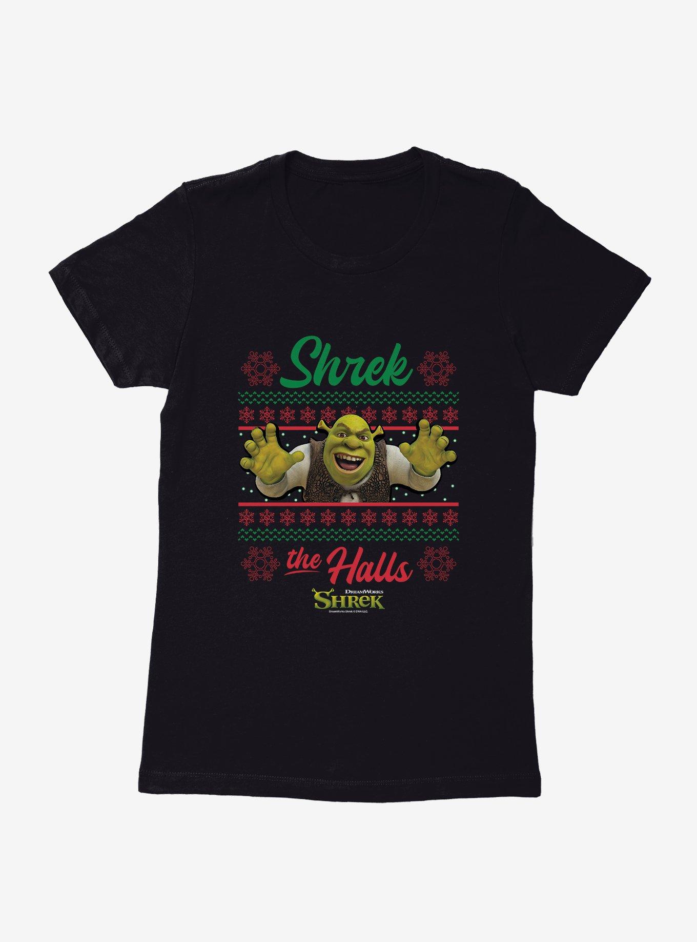 Shrek Shrek The Halls Ugly Christmas Sweater Womens T-Shirt