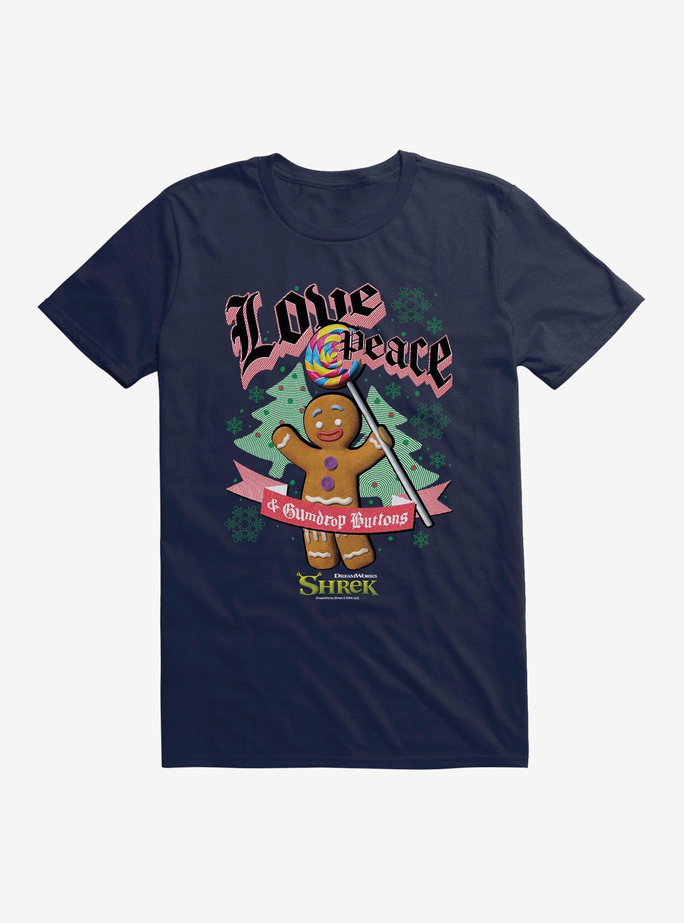 Shrek Love Peace & Gumdrop Buttons T-Shirt, , hi-res