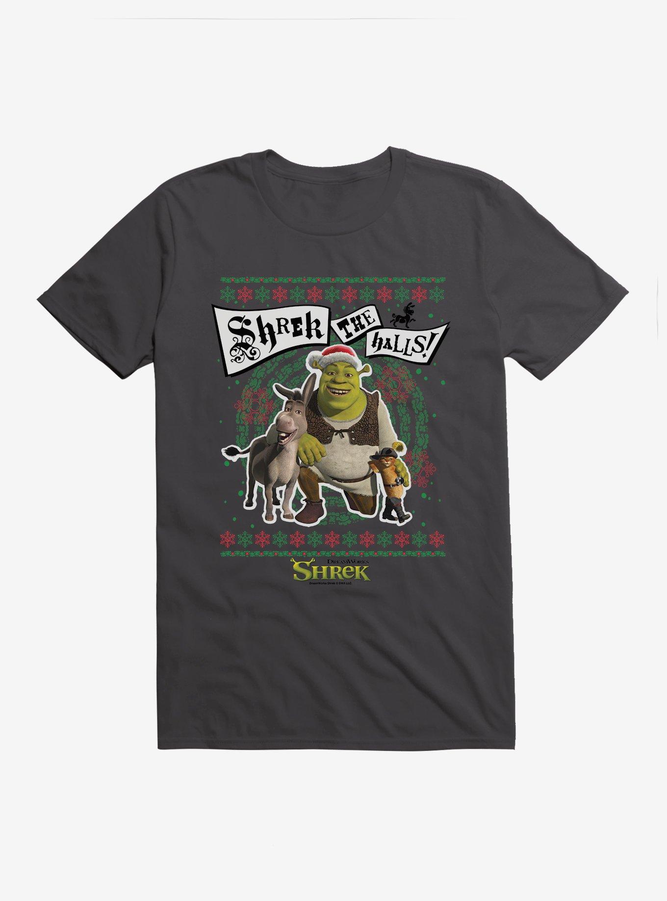 Shrek Shrek The Halls! Group Ugly Christmas Sweater T-Shirt