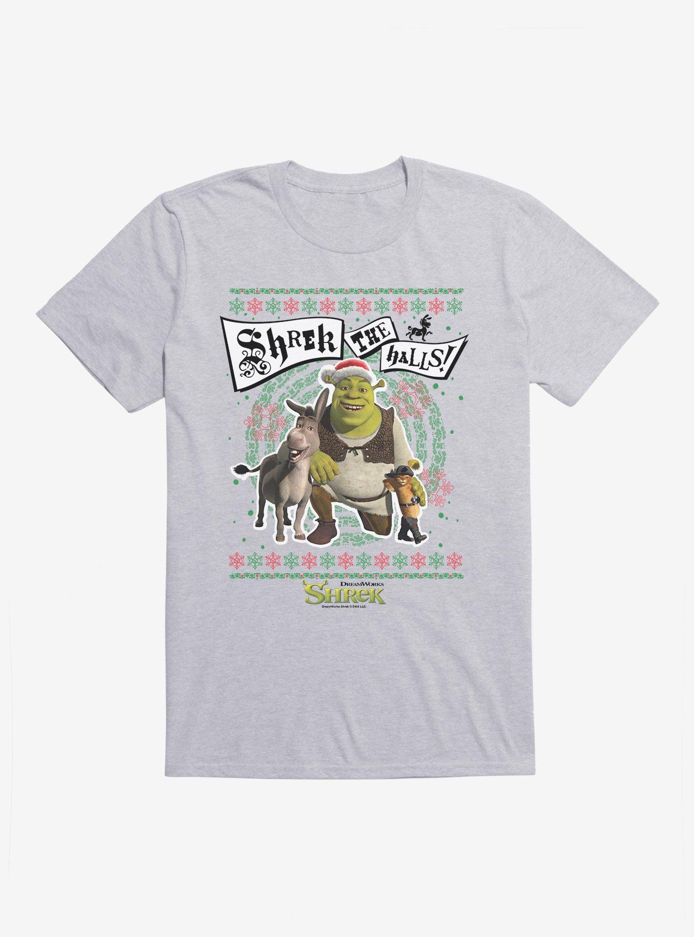 Shrek Shrek The Halls! Group Ugly Christmas Sweater T-Shirt