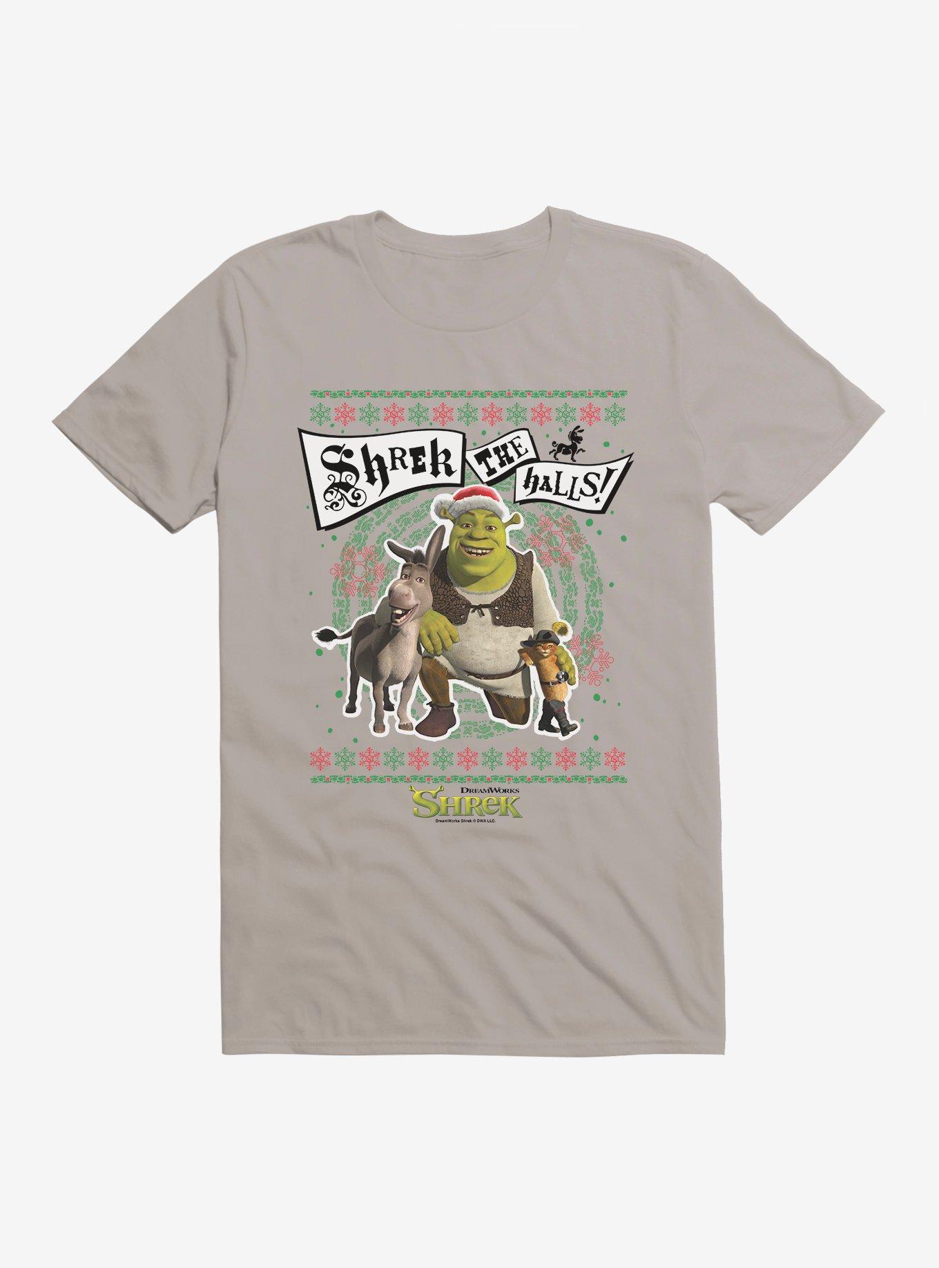 Shrek Shrek The Halls! Group Ugly Christmas Sweater T-Shirt