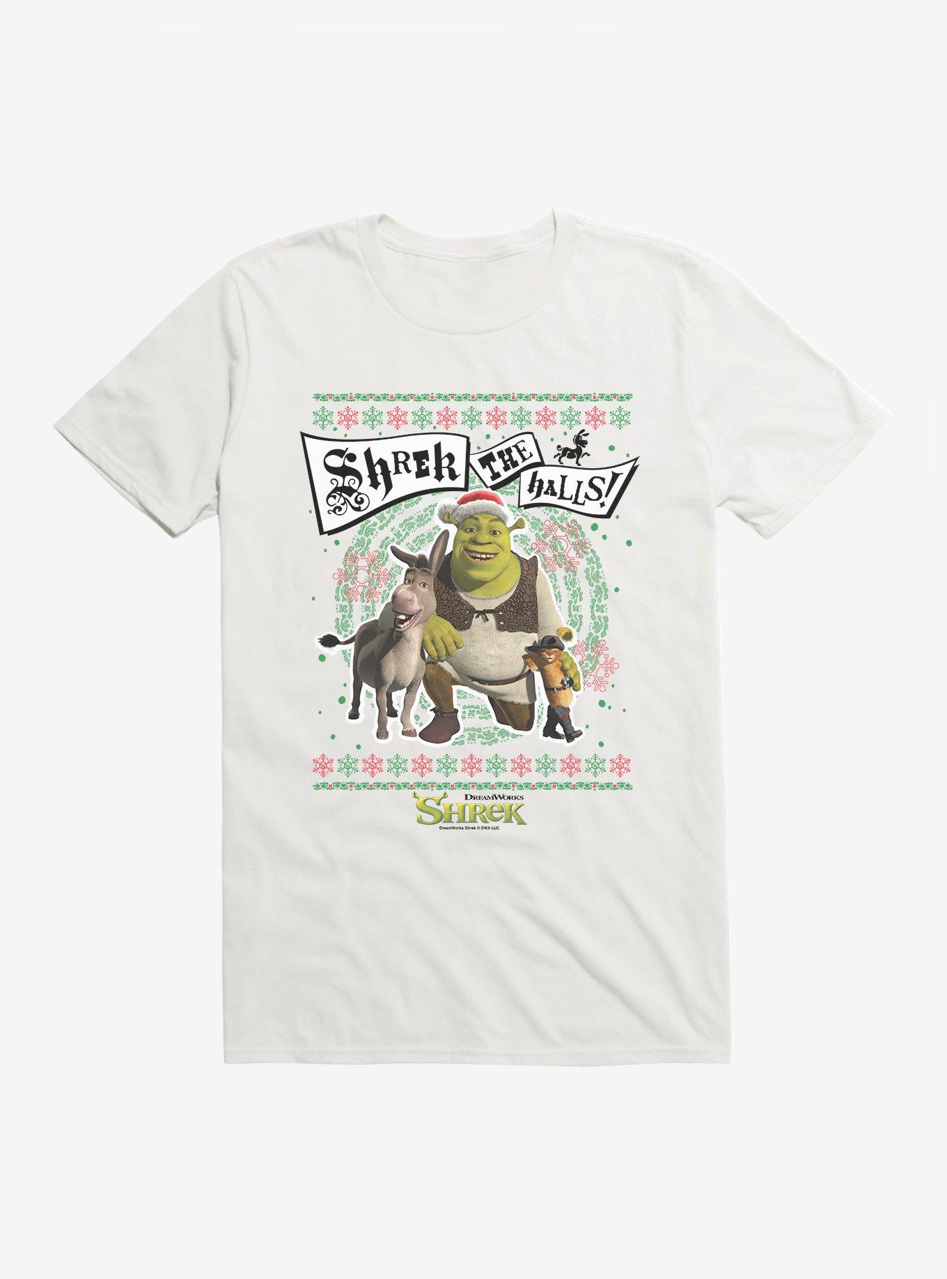 Shrek Shrek The Halls! Group Ugly Christmas Sweater T-Shirt