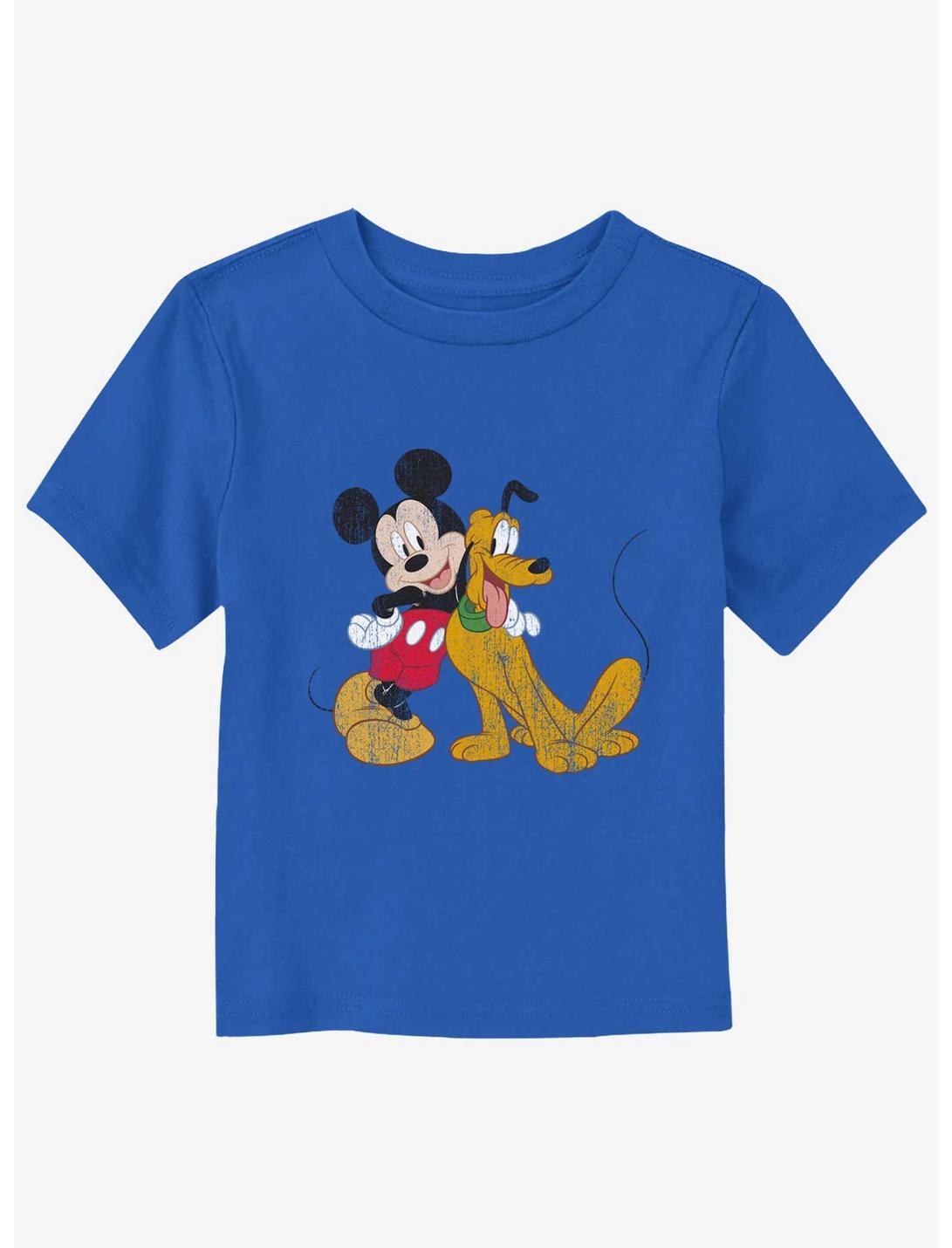 Disney Mickey Mouse And Pluto Toddler T-Shirt, ROYAL, hi-res