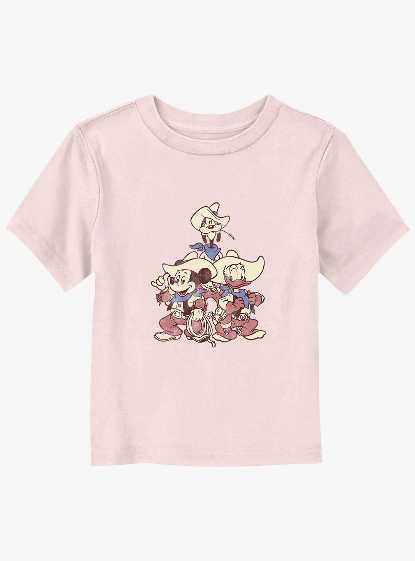 Disney Mickey Mouse Vintage Cowboys Toddler T-Shirt, LIGHT PINK, hi-res