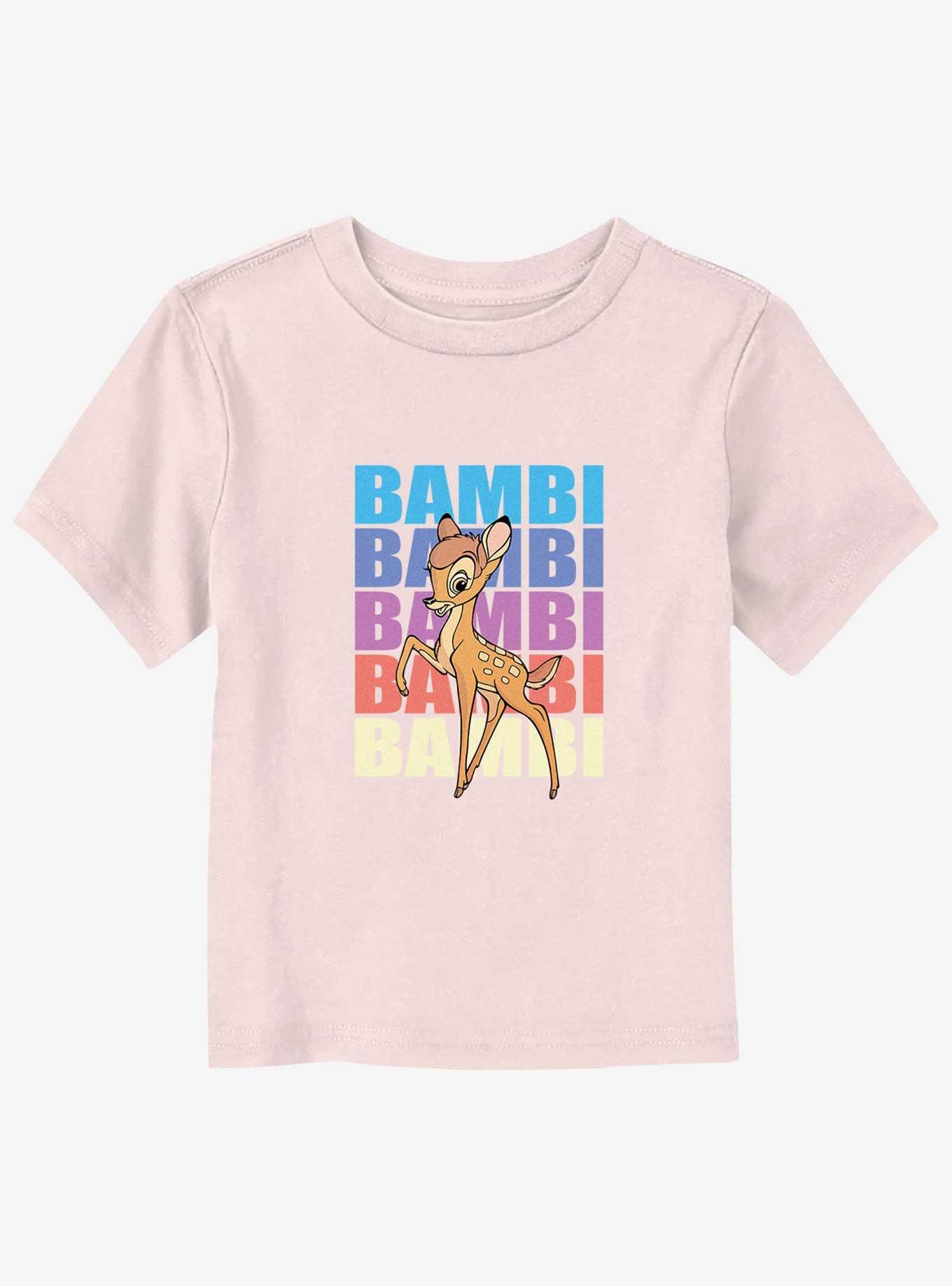Disney Bambi Name Stacked Toddler T-Shirt, LIGHT PINK, hi-res