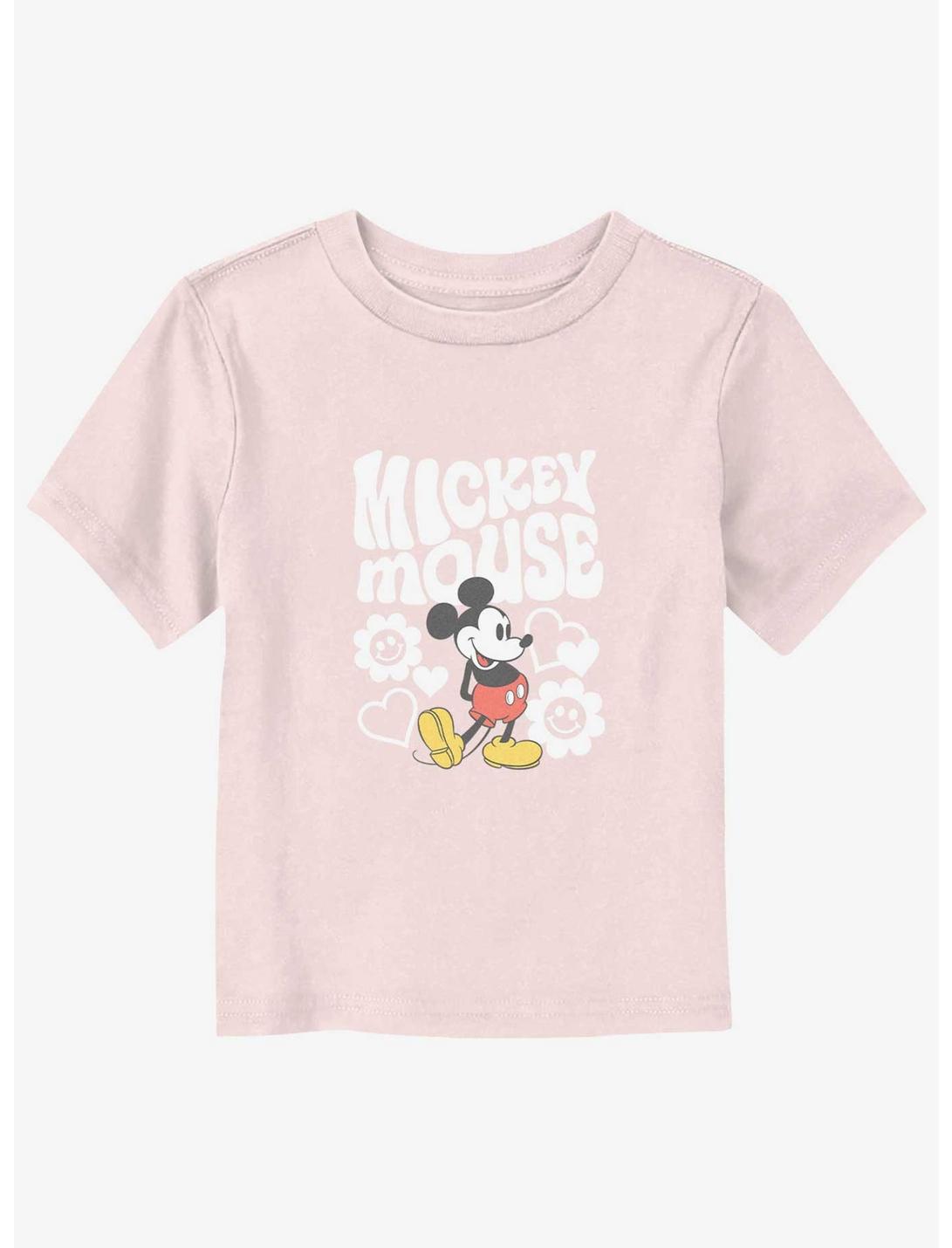 Disney Mickey Mouse Groovy And Flowers Toddler T-Shirt, LIGHT PINK, hi-res