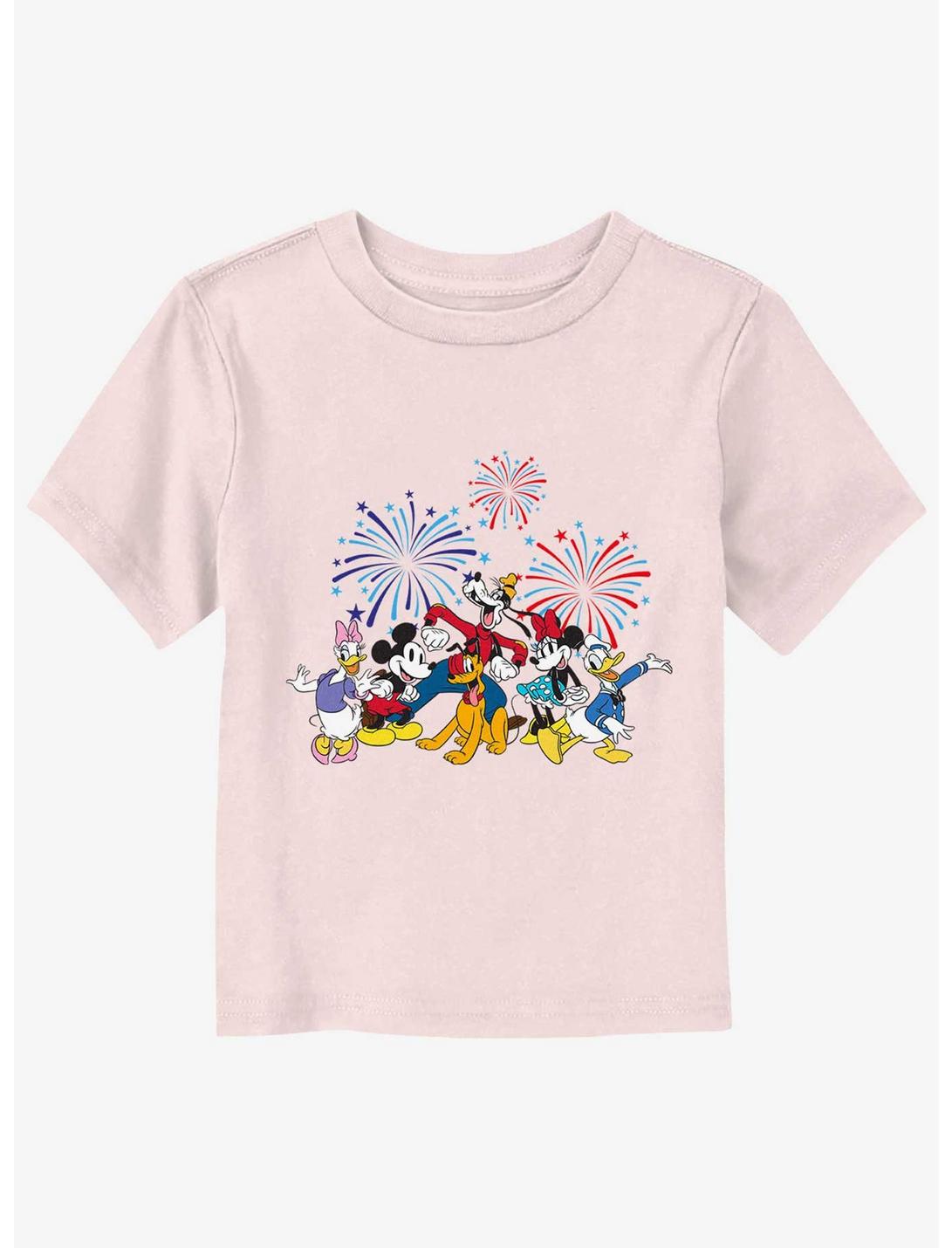 Disney Mickey Mouse & Friends Fireworks Toddler T-Shirt, LIGHT PINK, hi-res